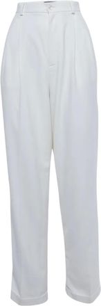 Ralph Lauren Purple Label Pantaloni dritti in lana - Bianco