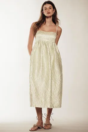 Mare Mare Square-Neck Babydoll Midi Dress