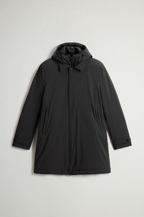 Woolrich heren 2-in-1-overjas van elastisch nylon Zwart Grootte XXL