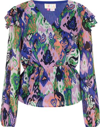 Izia Blouse Dames Blauw Veelkleurig