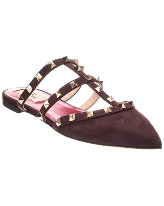 Valentino Rockstud Caged Suede Mule