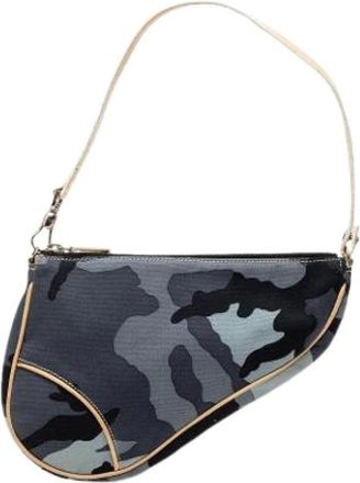 Dior Pre-owned Shoulder Bags, female, Multicolor, Size: ONE SIZE Pre-owned Saddle Baguette