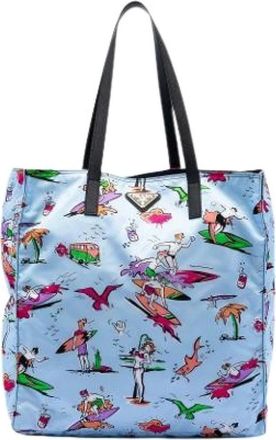 Prada Pre-owned Tote Bags, female, Blue, Size: ONE SIZE Pre-owned Vintage Tote Bag