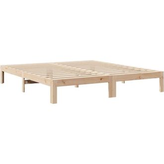 vidaXL Vidaxl - Estructura De Cama Sin Colch&oacute;n Madera Maciza De Pino 160x200 Cm