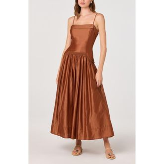 ASTR the Label Ovina Party Dress in Spice Brown at Nordstrom, Size X-Small