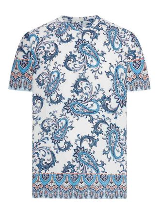 Etro Rome Cotton T-Shirt With Placed Print