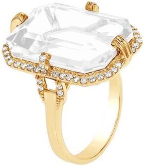 Goshwara Gossip Emerald Cut Ring in White at Nordstrom, Size 7