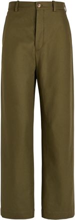 Wardrobe.NYC Drill Straight-leg Trousers - Dark Green - XS (UK6 / XS)