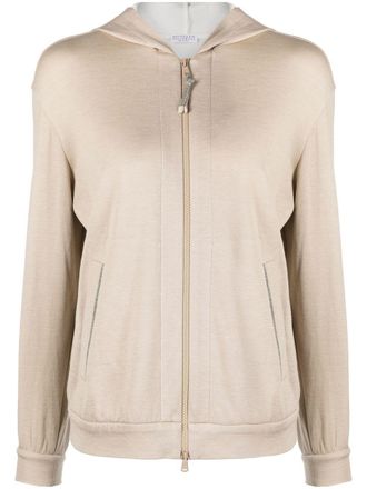 Brunello Cucinelli Brunello Cucinelli Kapuzenpullover aus Baumwoll- und Seidenmischung