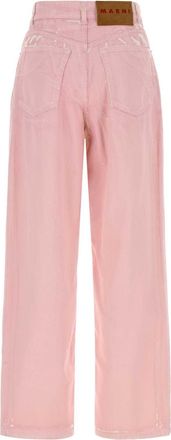 Marni Womens Cotton Denim Jeans Pink