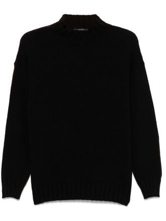 Tagliatore two-tone sweater - men - Wool - 52 - Black