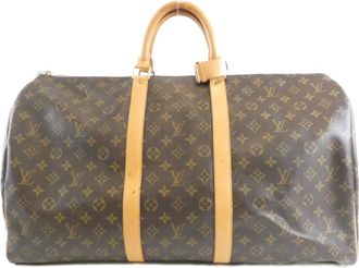 Louis Vuitton Brown Coated Canvas Boston Bag (Pre-Owned)