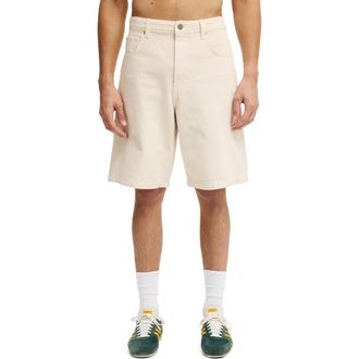 Cotton On Mens Baggy Denim Short in Bone at Nordstrom, Size 28