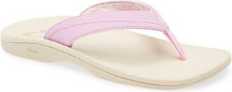 Olukai Ohana Flip Flop in Pink/Tapa at Nordstrom, Size 12