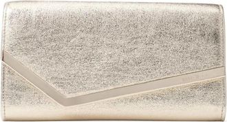Jimmy Choo London Emmie Brilliance Fabric Clutch - Dames - Clutches - Grijs - ONE Size - Tassen