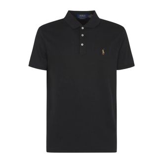 Polo Ralph Lauren Polo Shirts, male, Black, Size: M Short-Sleeve Soft Touch Polo