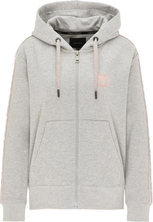 Carlo Colucci Basic Sweat Jacket - Dames - Vesten met rits - Grijs - S - Katoen - Hoodies & sweatvesten