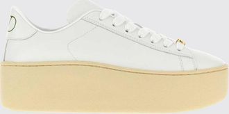 Valentino Garavani Sneakers low top in pelle liscia con suola platform e logo VLogo