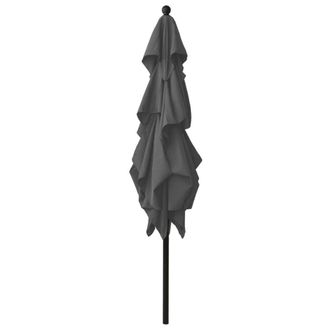 Berkfield Home Harmful 3-Tier Parasol with Aluminium Pole Anthracite 2.5x2.5 m in Dark Grey