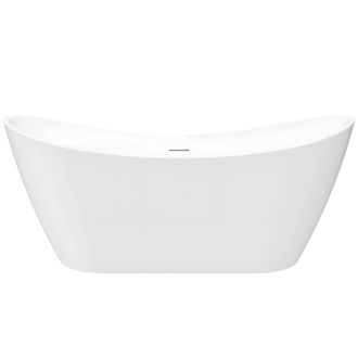 Rea Ba&ntilde;era De Pie Rea Ferrano 160 White With Brushed Copper Plug Cap
