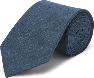 Oliver Brown Pure Silk Shantung Tie - Blue