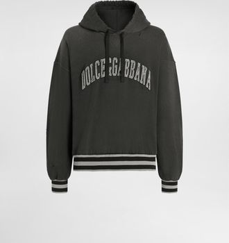 Dolce & Gabbana Hooded Sweatshirt With Print - Man Sweatshirts Multi-colored Xs