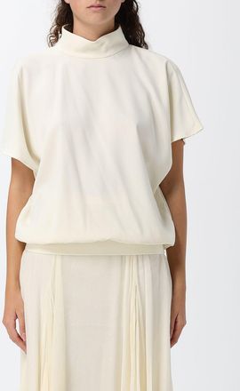 Eleh Virgin Wool Short-Sleeved Turtleneck Top with V-Back