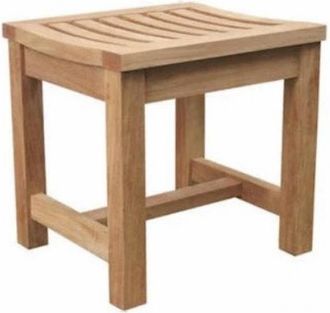 Anderson Teak Madison 24 Backless Chair, Solid Teak Wood