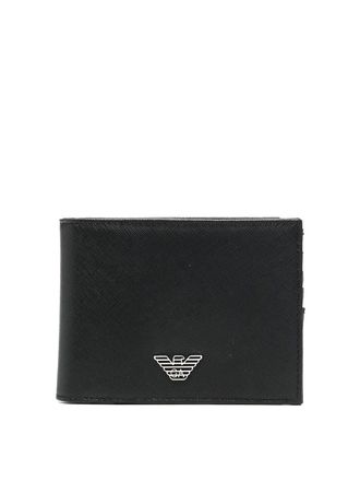 Emporio Armani Logo plaque bifold wallet