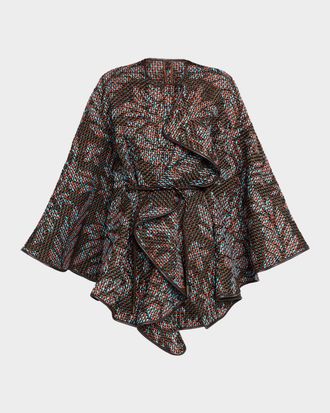 Etro Belted Tweed Cape