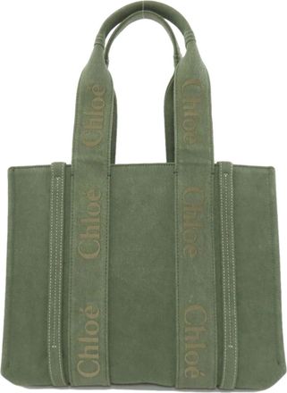 Chloé Green Canvas Tote Bag (Pre-Owned)