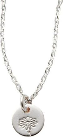 Made by Mary April Birth Flower Necklace in Silver at Nordstrom, Size Medium