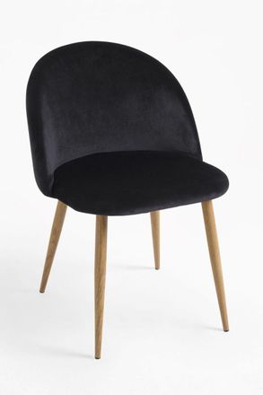 Regalos Miguel Sillas Comedor - Silla Vint Terciopelo - Negro