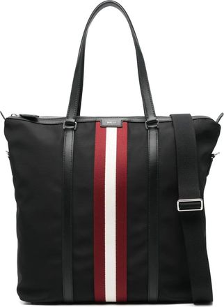 Bally Borsa tote con righe - Nero