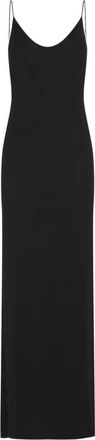 Saint Laurent Cassandre-chain Backless Dress in Knit - Dames - Kleedjes - Zwart - L - Kleedjes