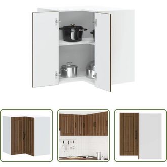 vidaXL Mobile da cucina a parete - Pensile da Cucina ad Angolo Lucca Rovere Marrone in Truciolato