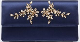 Manolo Blahnik Capripla embellished satin clutch