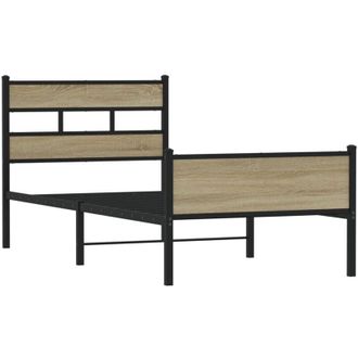 vidaXL Bed Frame without Mattress Sonoma Oak 80x200 cm Engineered Wood Vidaxl