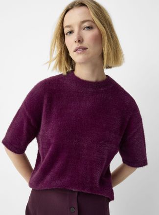Contemporaine Short-sleeve plush boxy sweater