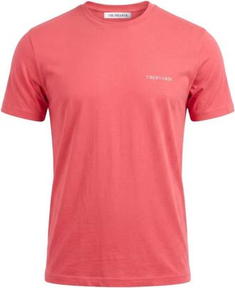 Trussardi Strand T-shirt - Heren - Tops - Rood - Maat: L Katoen
