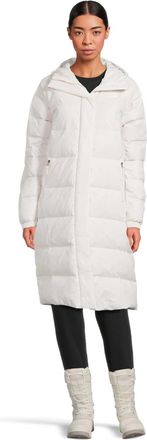 The North Face Hydrenalite Puffer Jacket Womens White Insulated Hooded GBO2676