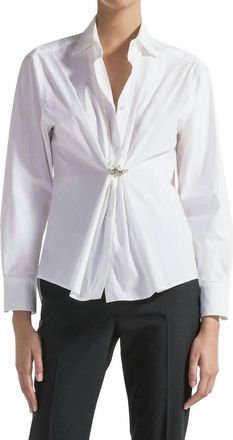 Seventy Jewel Poplin Shirt In White