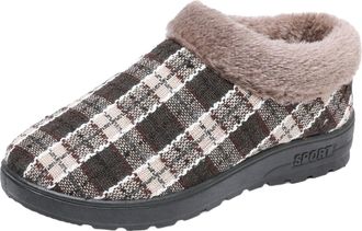 Generic Cotton Snow Boots for Women Warm Fleece Lined Slip On Booties Soft Comfortable Ankle Booties Outdoor Casual Thickened Thermal Non Slip Winter Short Bo