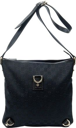 Gucci Black Monogrammed Canvas Abbey Crossbody (Authentic Pre-Loved)