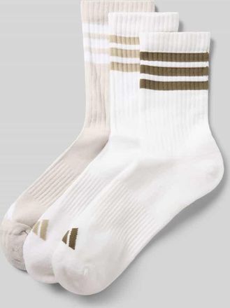 adidas Socken mit Label-Print im 3er-Pack in Weiss, Größe 34-36