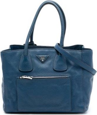 Prada Pre-owned Tote Bags, female, Blue, Size: ONE SIZE Pre-owned Vintage Tote Bag