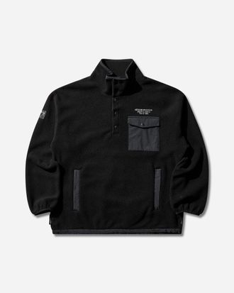 Neighborhood Men s Fleece Stand Collar Pullover Black