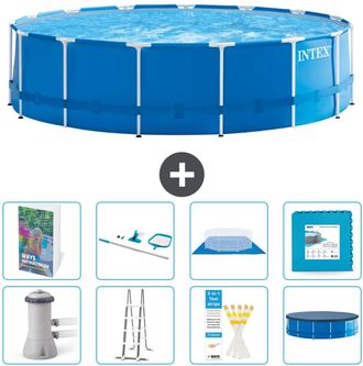 Intex Piscina Con Estructura Redonda - 457x122 Cm - 9-piezas S539