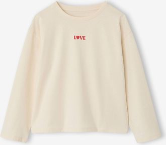 Vertbaudet Langarmshirt f&uuml;r M&auml;dchen personalisierbar wollwei&szlig;