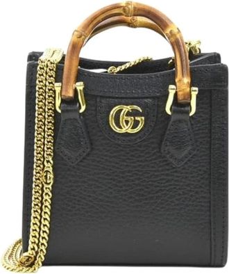Gucci Pre-owned Leren Mini Tas - Dames - Vintage Mini Tas - Zwart - ONE Size - Leer - Vintage